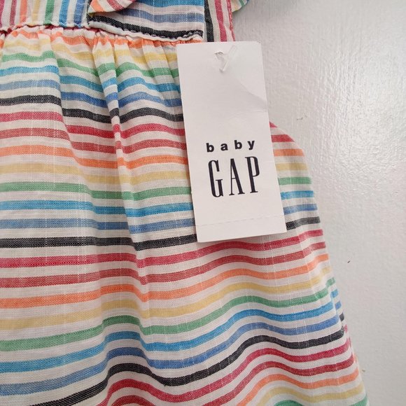 NWT GAP KIDS Rainbow Stripe Dress - Picture 6 of 9